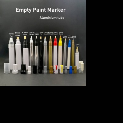 Marker Accessories Brush Shell Aluminum Tube Silver Empty Marker Accessories